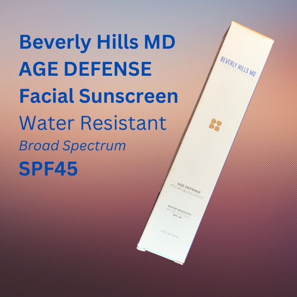 Beverly Hills MD Age Defense Facial Sunscreen NIB SPF 45 Water Resistant